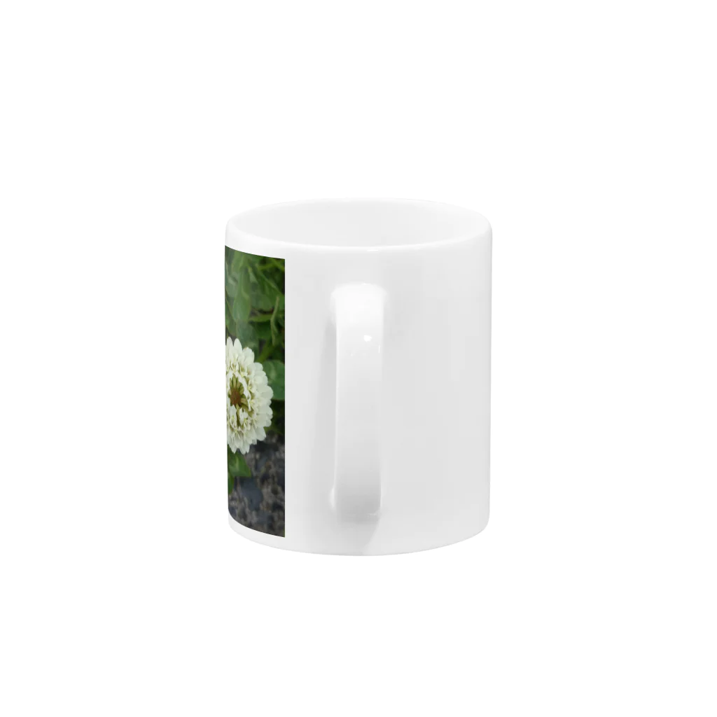 (ゆえ°³°)_( :3 」 )_の花)白い王冠 Mug :handle