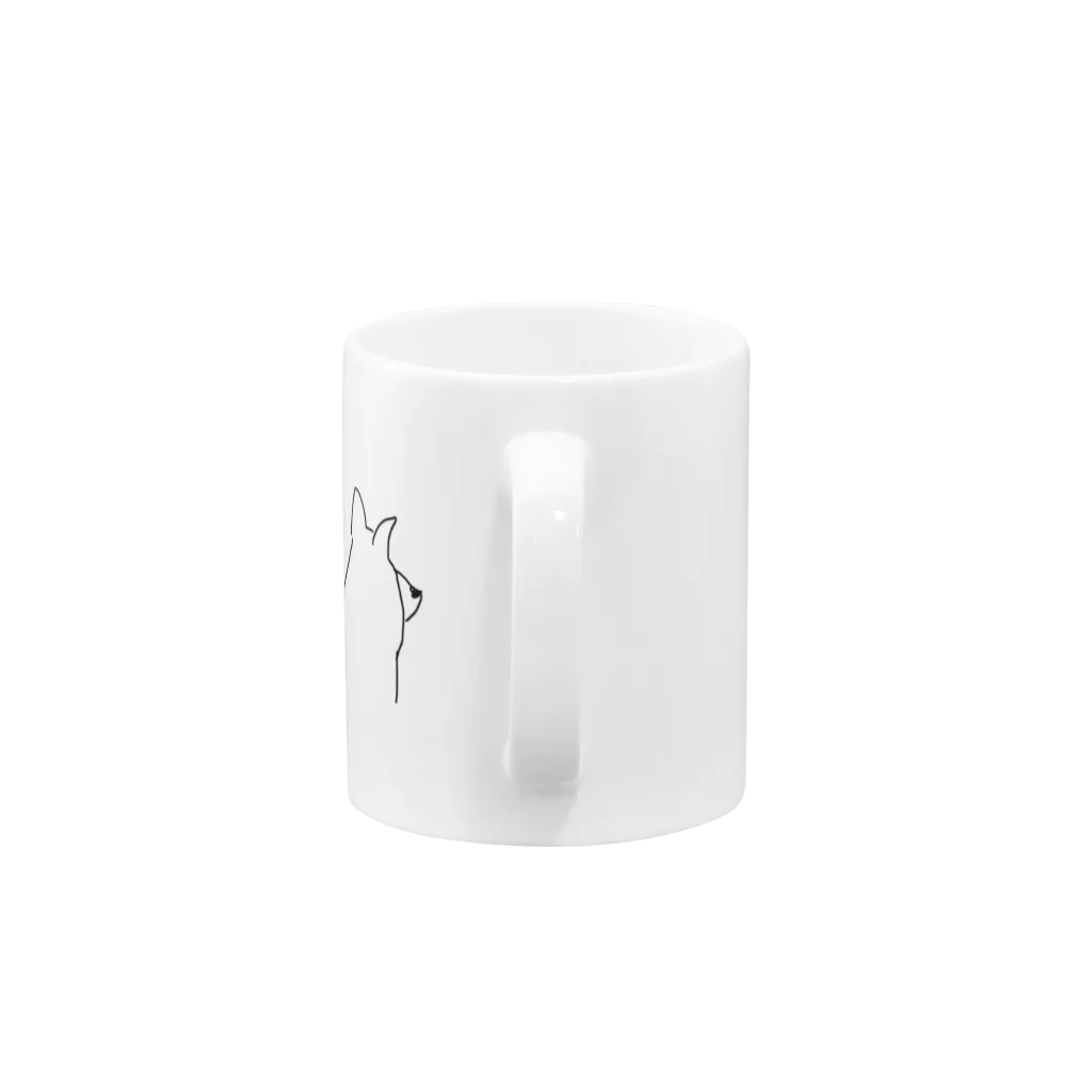 poksungの部屋のゆるい犬 Mug :handle