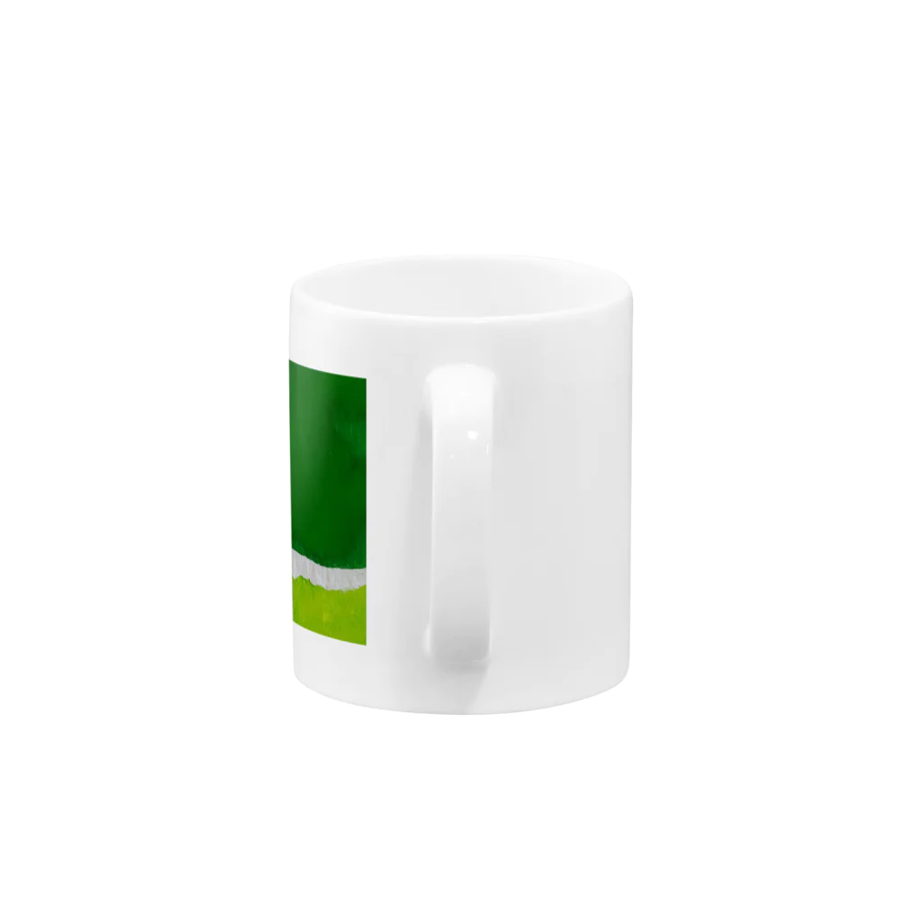 抽象画 A.S Galleryのホッとひとやすみ【green】_A.S GALLERY Mug :handle