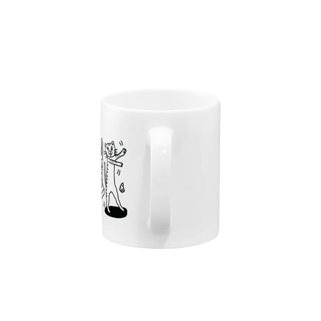 やかれもちのはよしねにゃん(シロクロ) Mug :handle