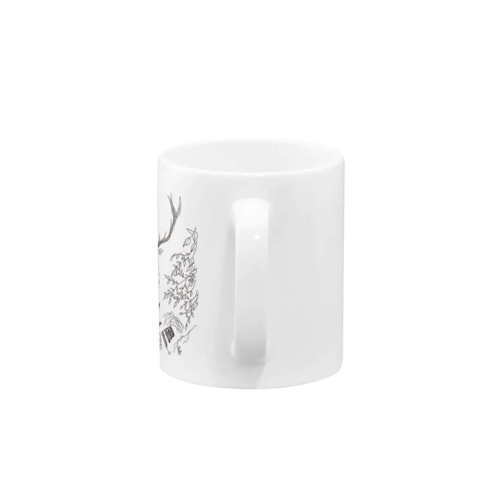 北川ともあき OnlineのDEER IN A FOREST Mug :handle