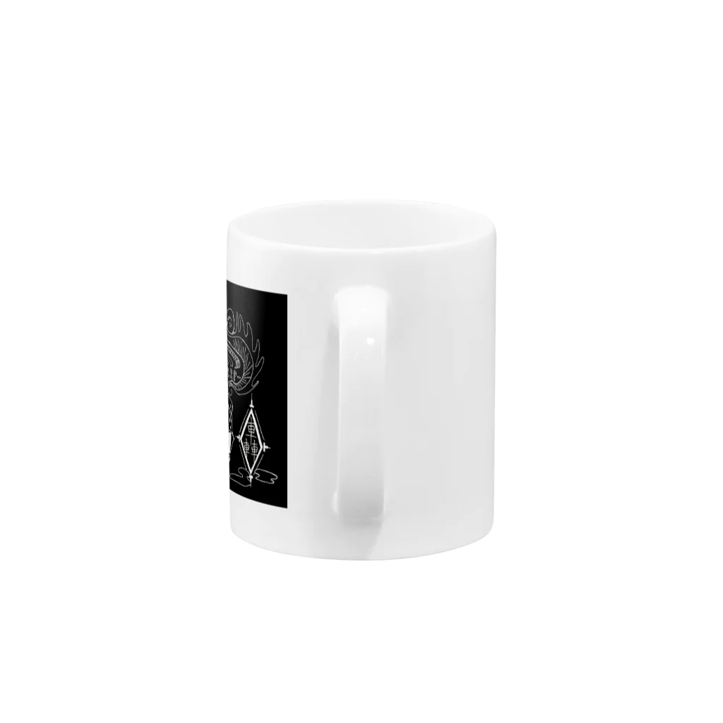 TAAAKの鯉 black Mug :handle