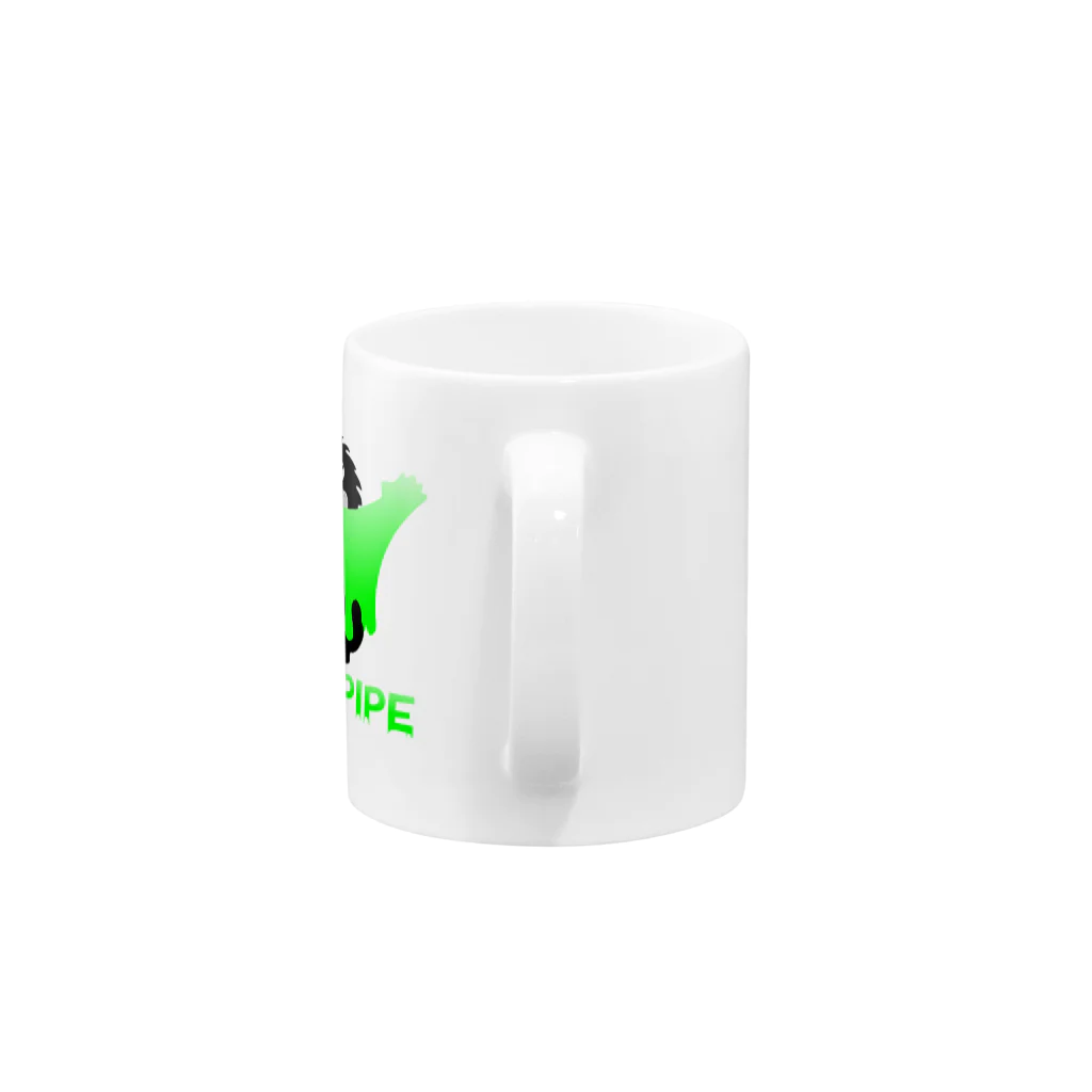 PinkPipeのPINK PIPEスライムモンスター緑 Mug :handle