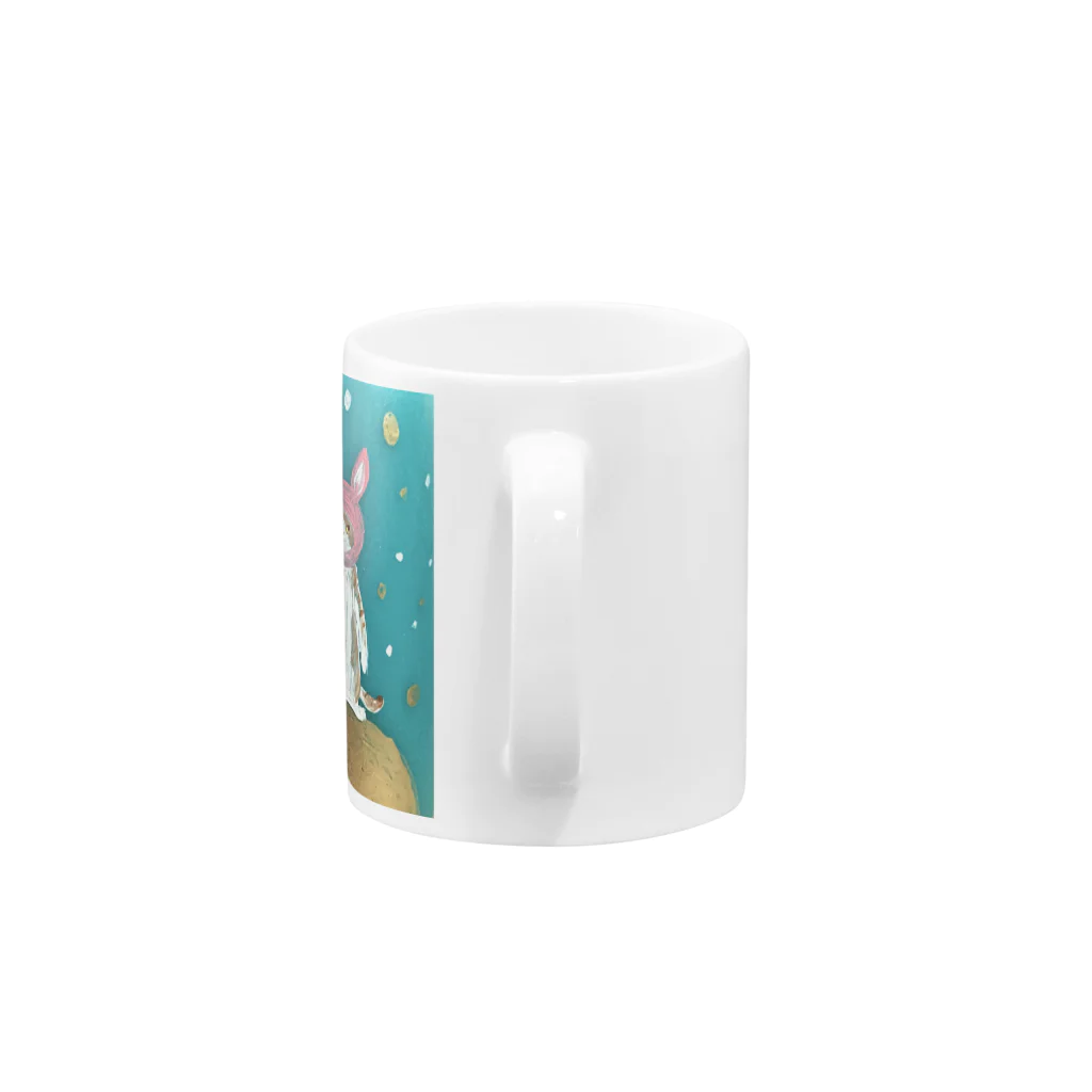 CUROGNACのspace travel cat Mug :handle