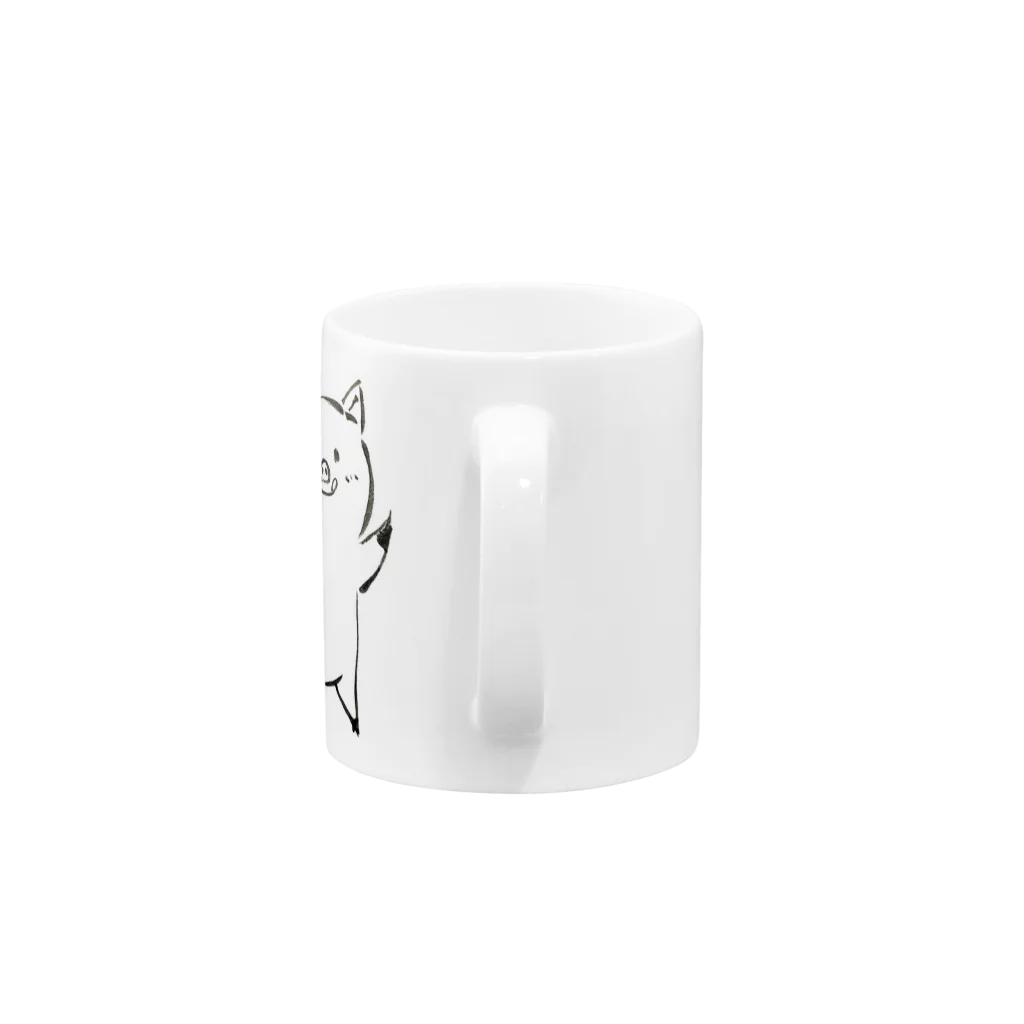 アニマルシェのほんわりぶた Mug :handle