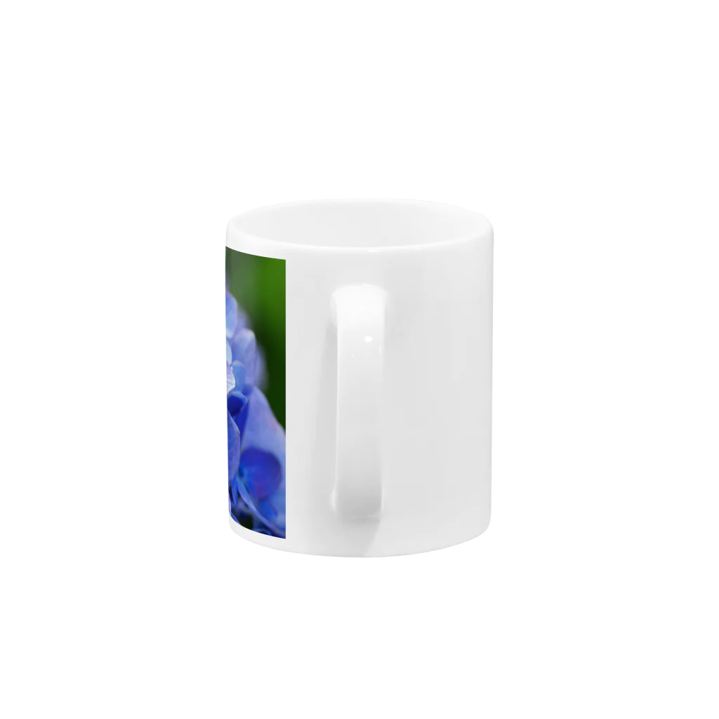 173H Designのアジサイ Mug :handle