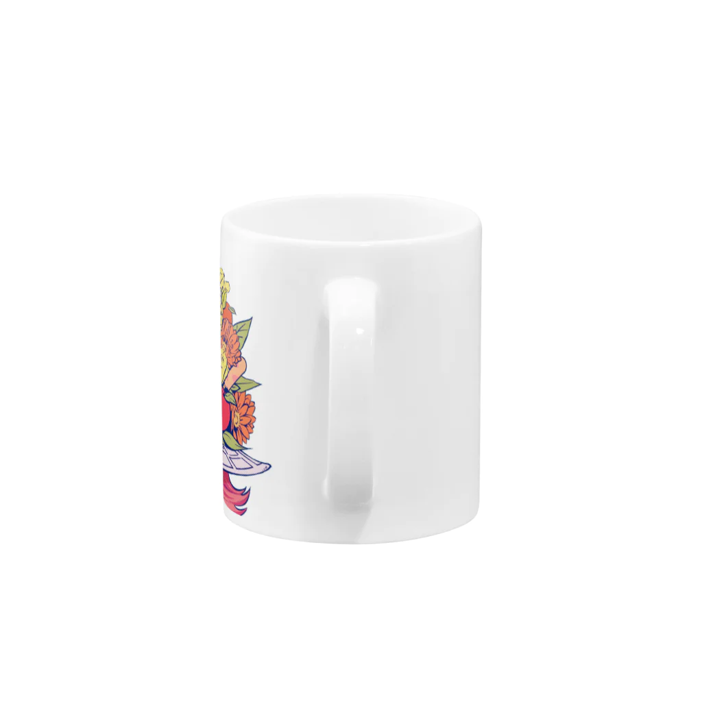 ホリプーイラストショップのflower girl Mug :handle