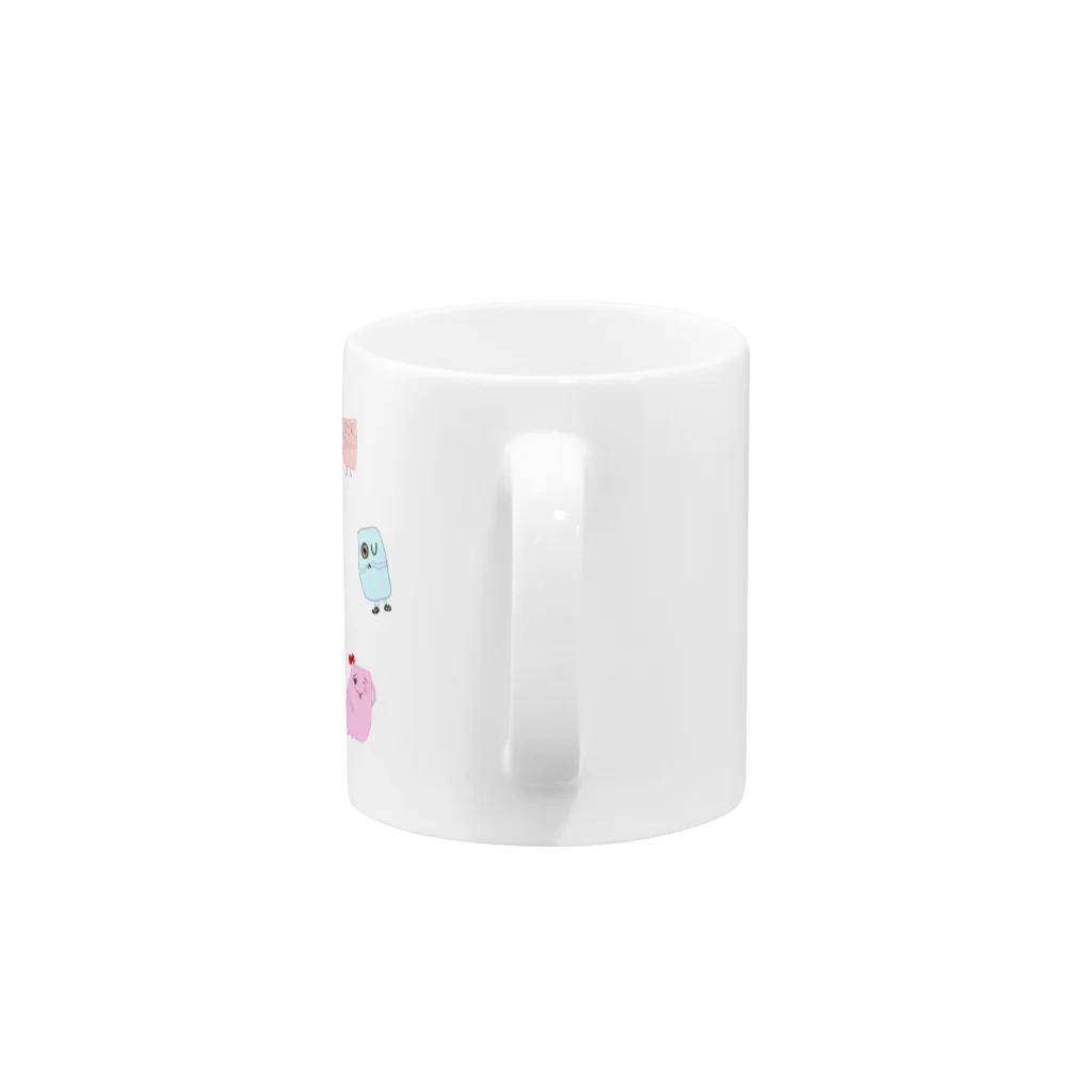 たべものミュージアムのマシュマロファミリー Mug :handle