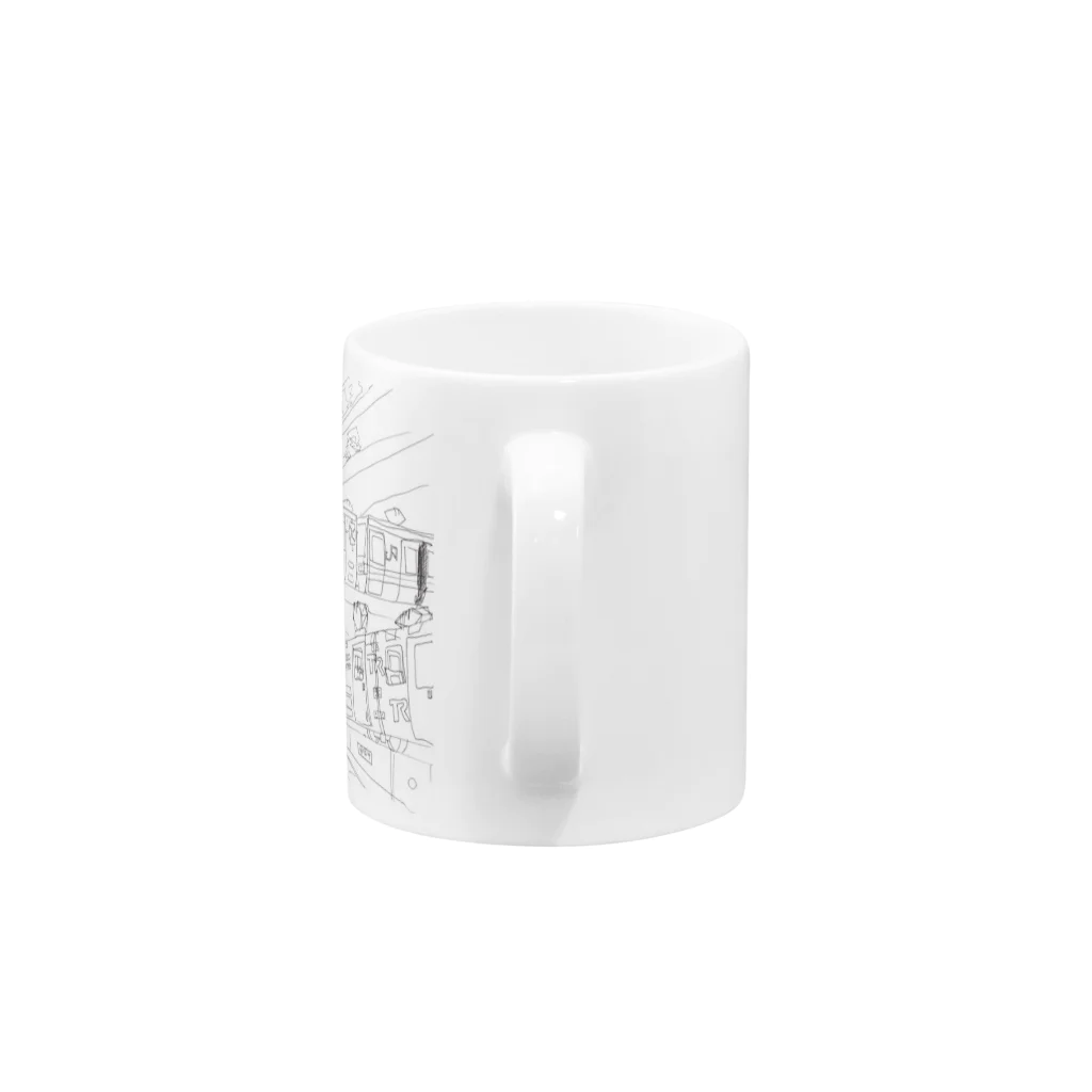 nijiiro records*の東日本の三階建ての鉄橋 Mug :handle