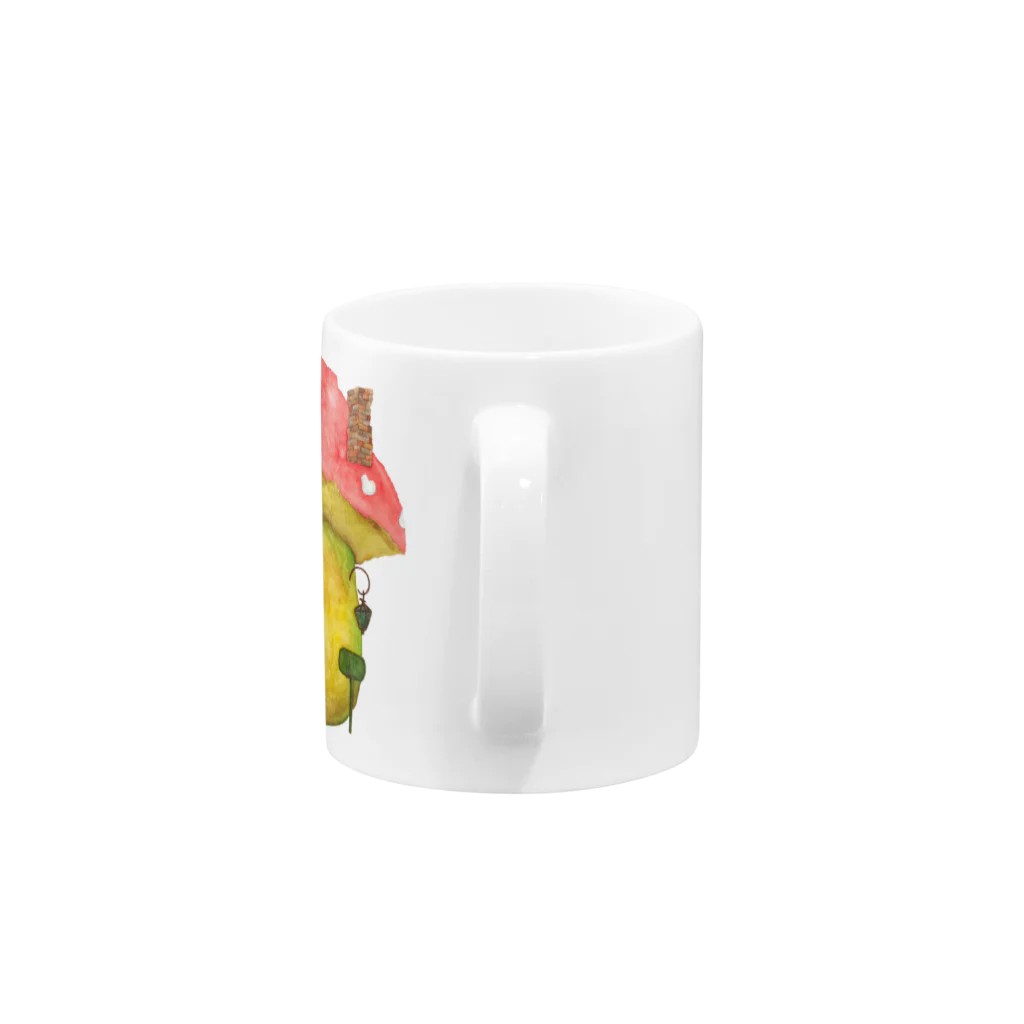 IllustCodeのHouse Made ​Of Mushrooms Hedgehog  Mug :handle