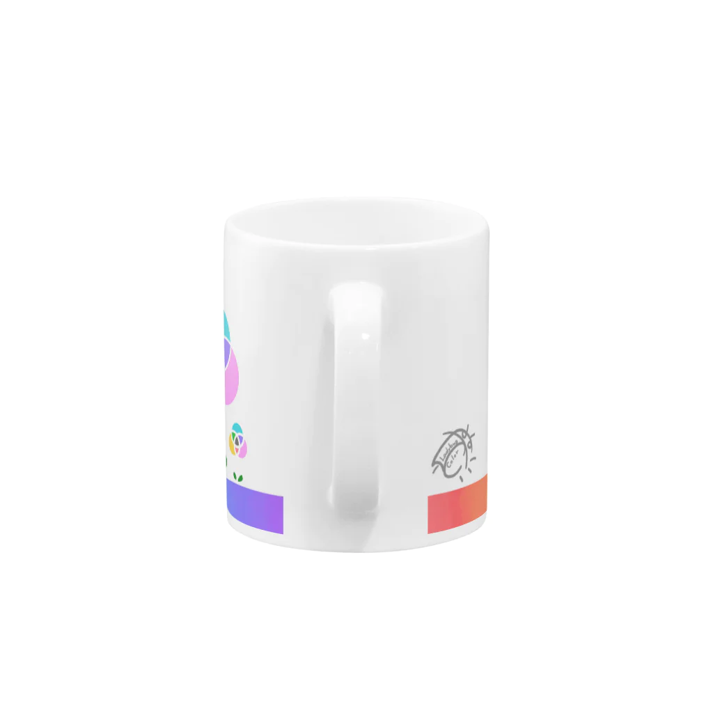 Ladybugcolorの混色フラワー（プリント） Mug :handle