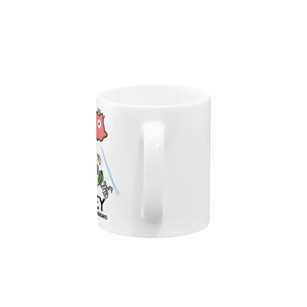 ねずみのすきまのめんだこちゃん OBEY (淡色用)  Mug :handle