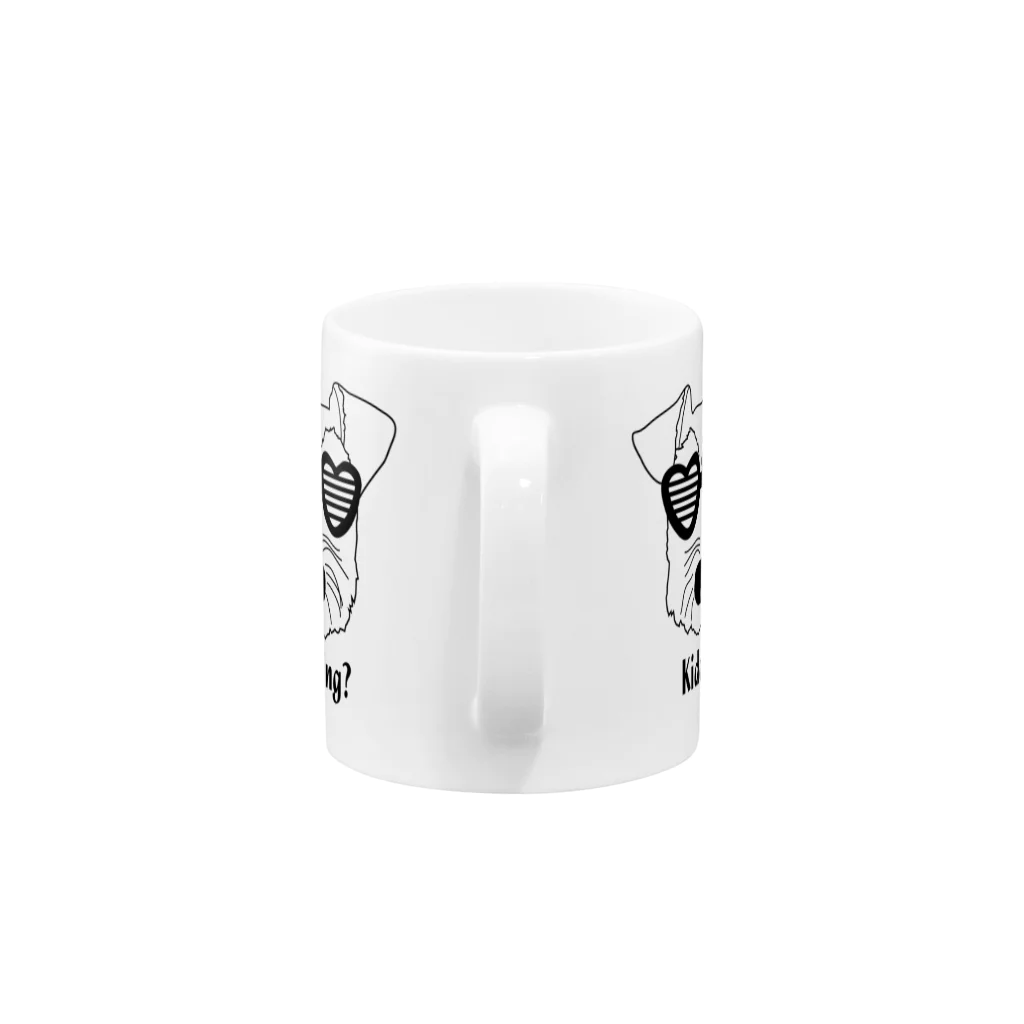 tsuchimikiのボーダーメガネシュナ Mug :handle