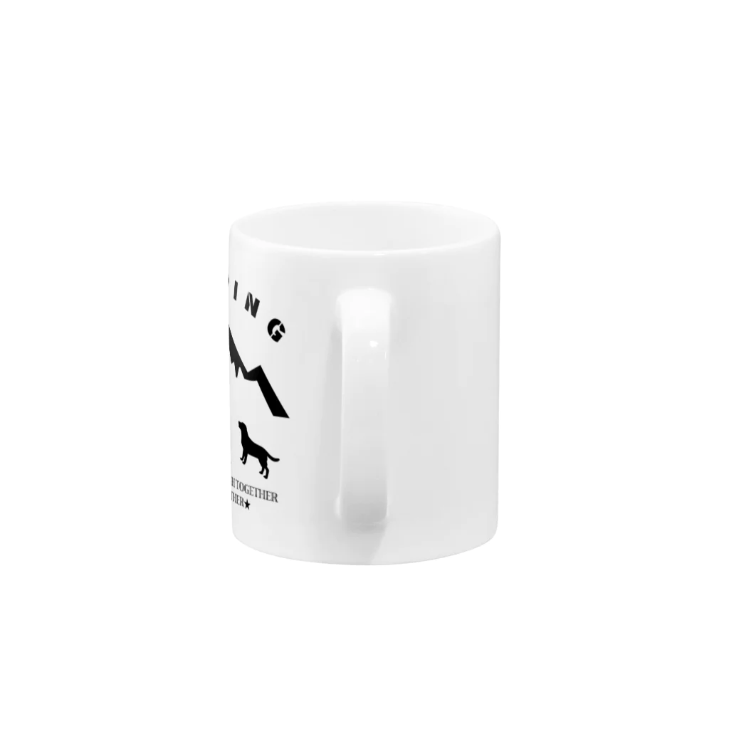 too muchの人間用のCAMPING　黒 Mug :handle