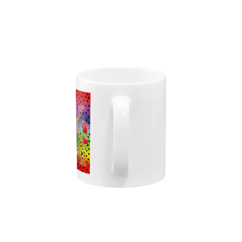 ザリガニのマカロニのRainbow sisters Mug :handle