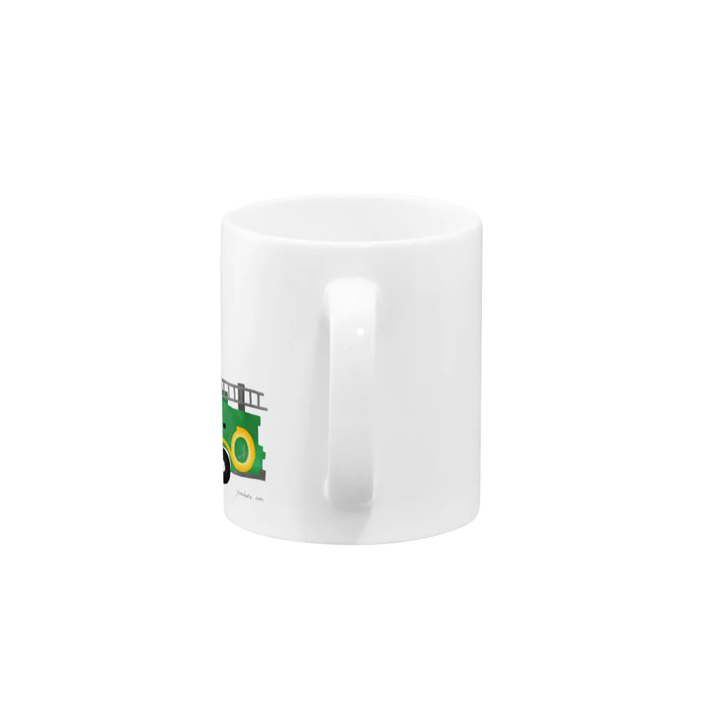 ののの緑の消防車 Mug :handle