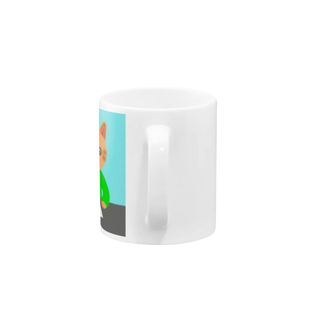 keikororinのにゃあアナウンサー Mug :handle