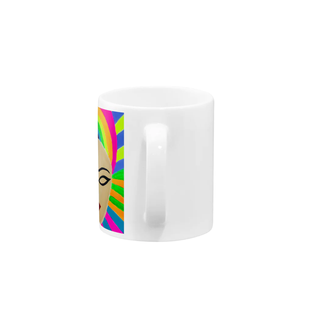 kura_shop🌈のサイケデリック坊主🤫❤ Mug :handle