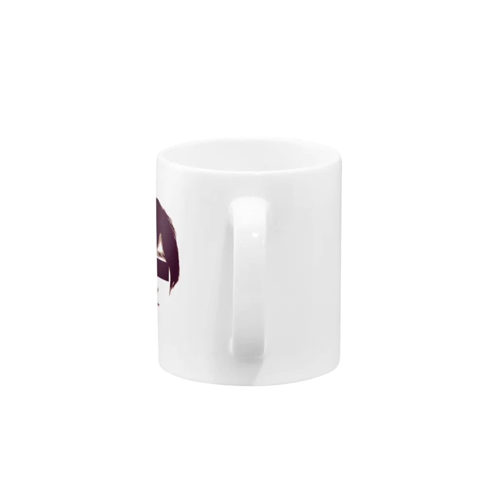 ARuFaの公式グッズ屋さんのARuFaマジ顔面（ブラウン） Mug :handle