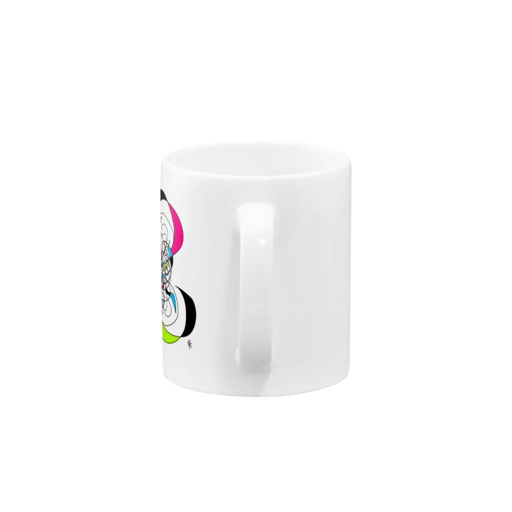 なで肩うさぎの美香堂のHEARD Mug :handle