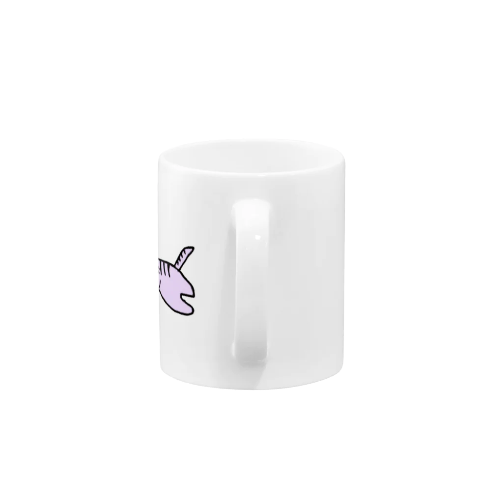 おもち屋さんのごろごろねこ（紫） Mug :handle