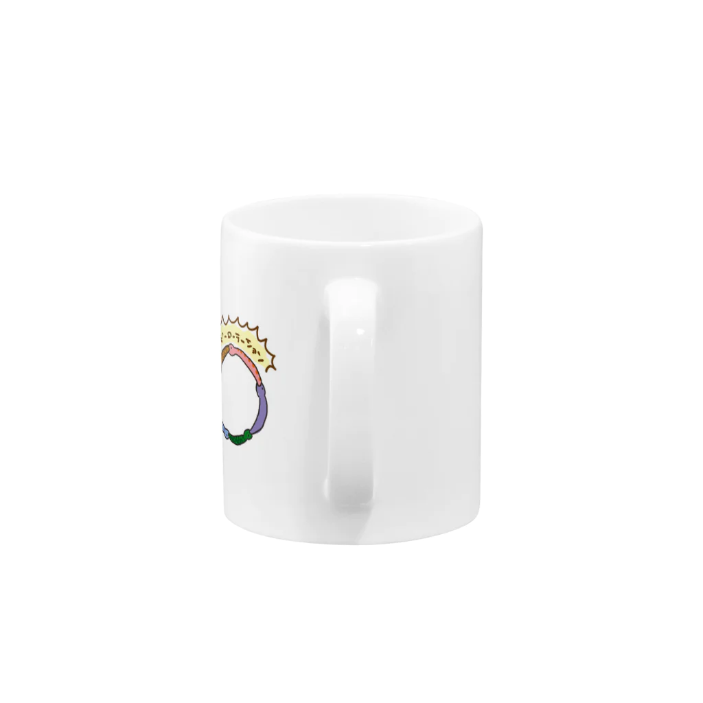 メバエマツモトのへびーろーてーしょん Mug :handle