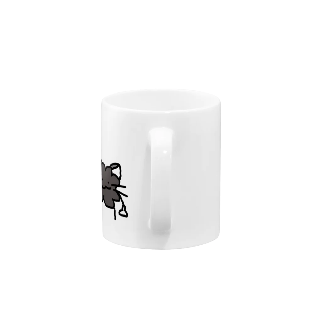 ねこまちランドのホコリくん Mug :handle