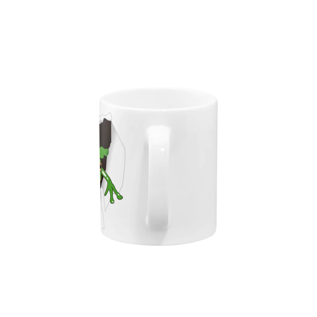 Drecome_Designの破れから蛙 Mug :handle