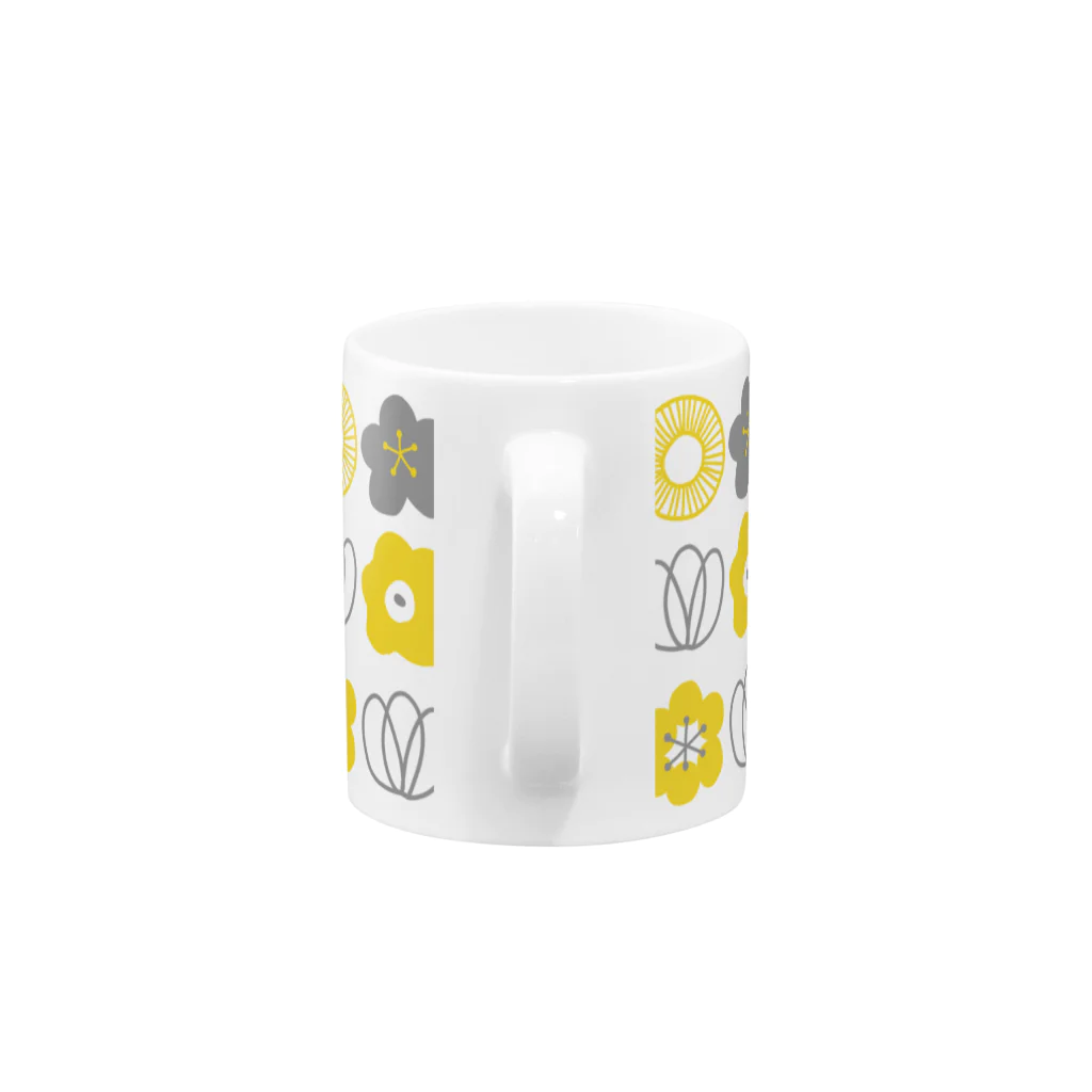 いしだかほの北欧柄のお花たち Mug :handle