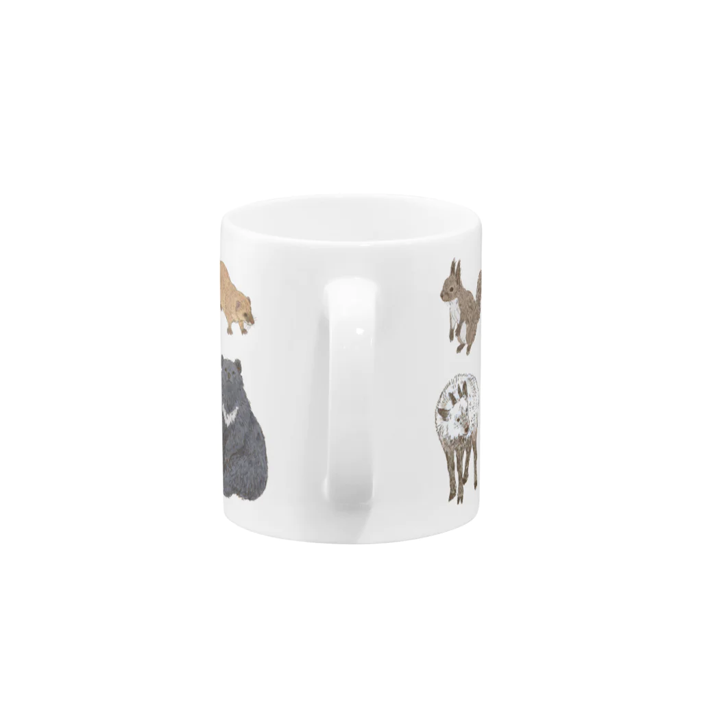 ちなきのこのWild animal japan Mug :handle