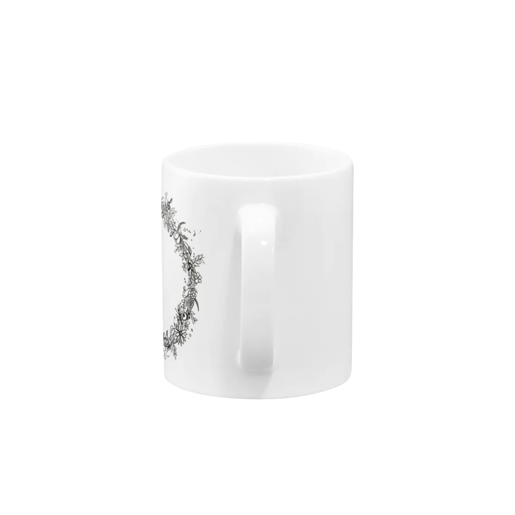 sink or swim!のmono wreath Mug :handle