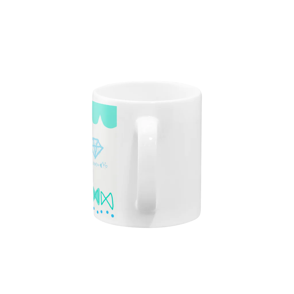 Konatsuのきらきら（mint color） Mug :handle