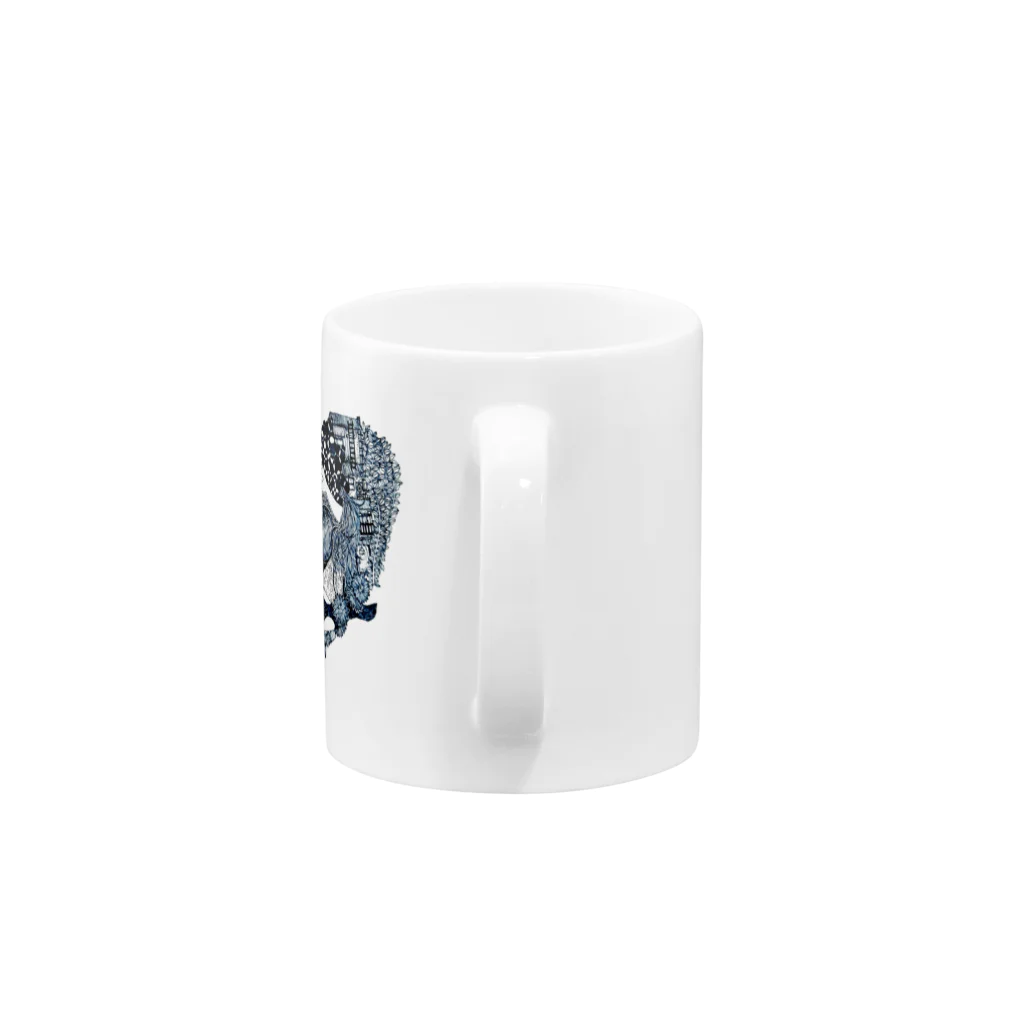 唐松 梗樹(ｶﾗﾏﾂ ｺｳｷ)のかおすなはーと Mug :handle