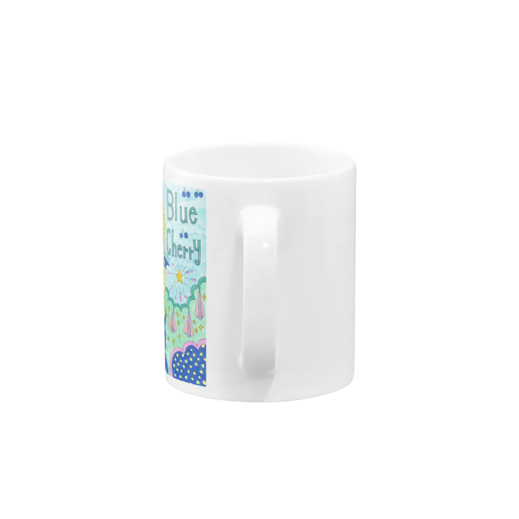 kaoru_littieのBlue cherry Mug :handle