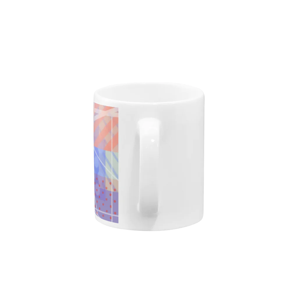 Code Zero to Xの水玉ストライプ Mug :handle