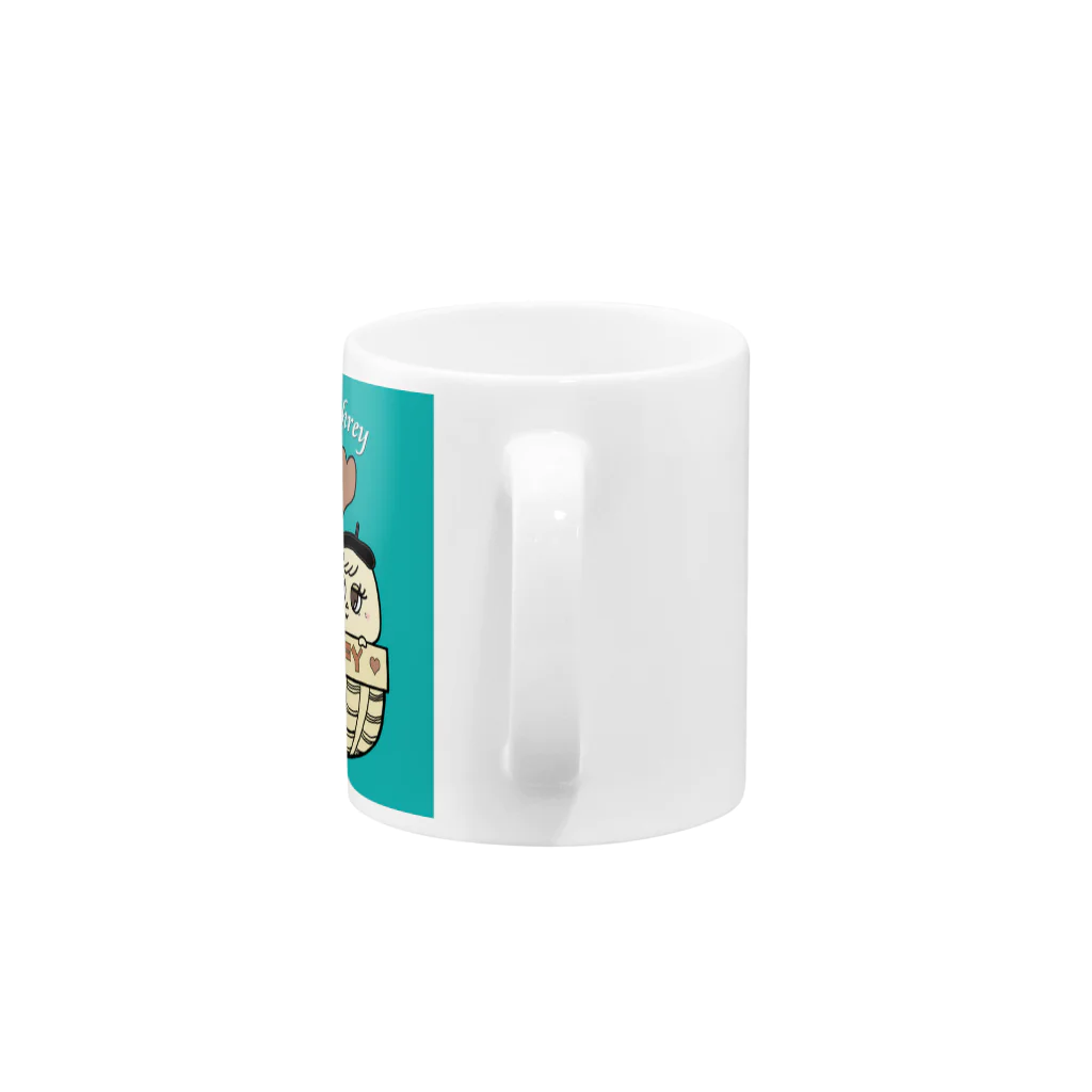 Estoy Feliz 　～ハッピーを毎日に～のLovely Mushrey: Be Happy Mug :handle