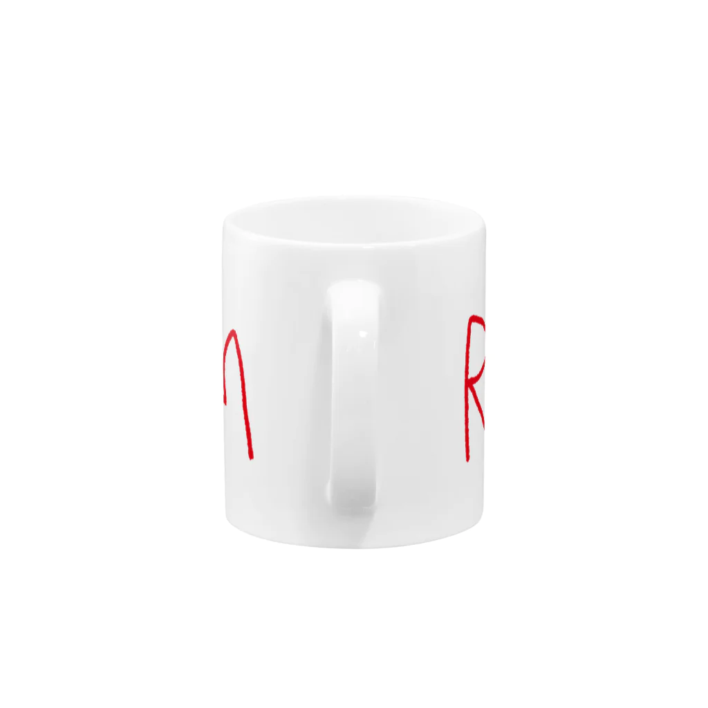 AliviostaのREDRUM レッドラム ロゴ Mug :handle