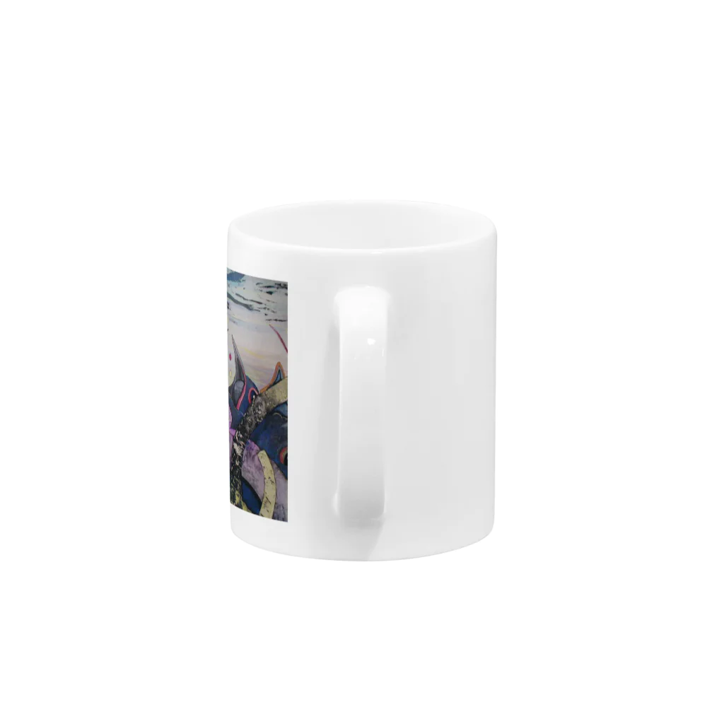 ここだけの銅版画SHOPのブルースが聴こえるー夜明けー Mug :handle