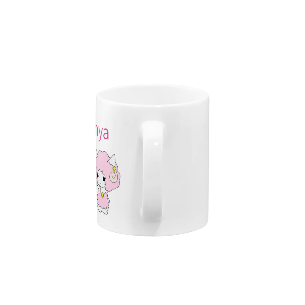 雲野鷹の羊になりたい猫メリニャ Mug :handle