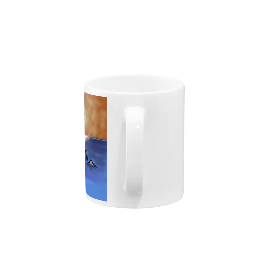 新世界の海を眺めるヤバい人(マグカップ) Mug :handle