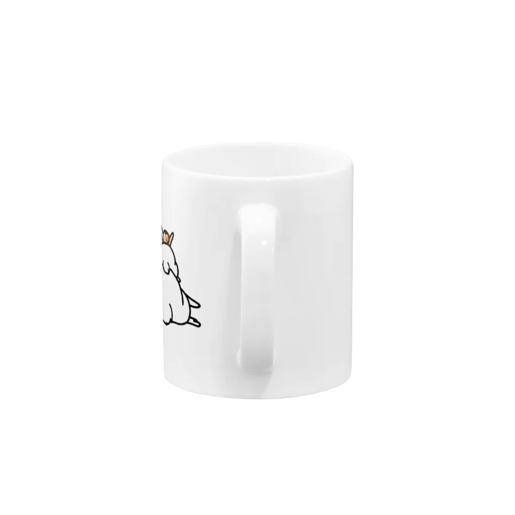 macha2277の鏡うさぎ Mug :handle