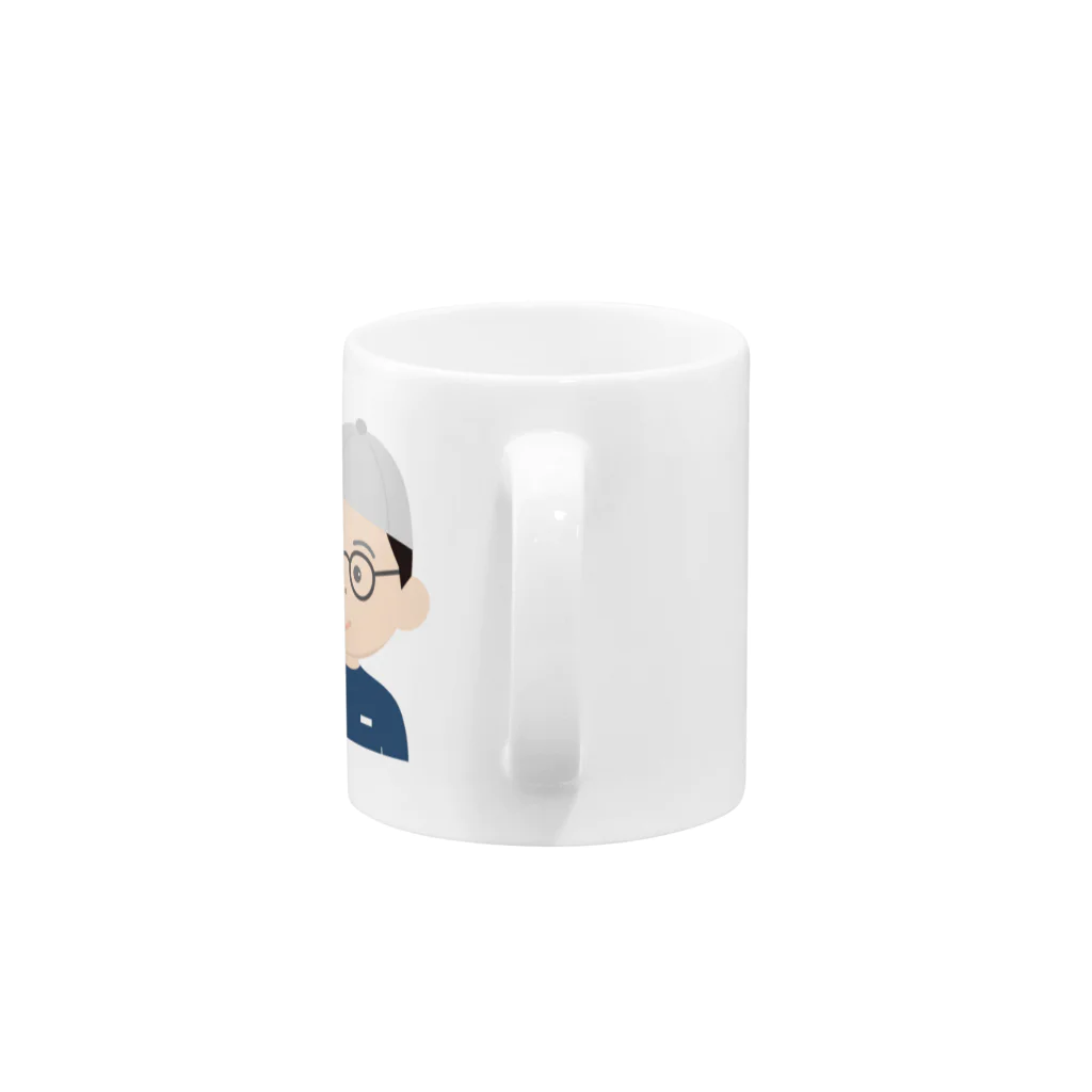 ろけっと🚀の顔イラスト（男.帽子） Mug :handle