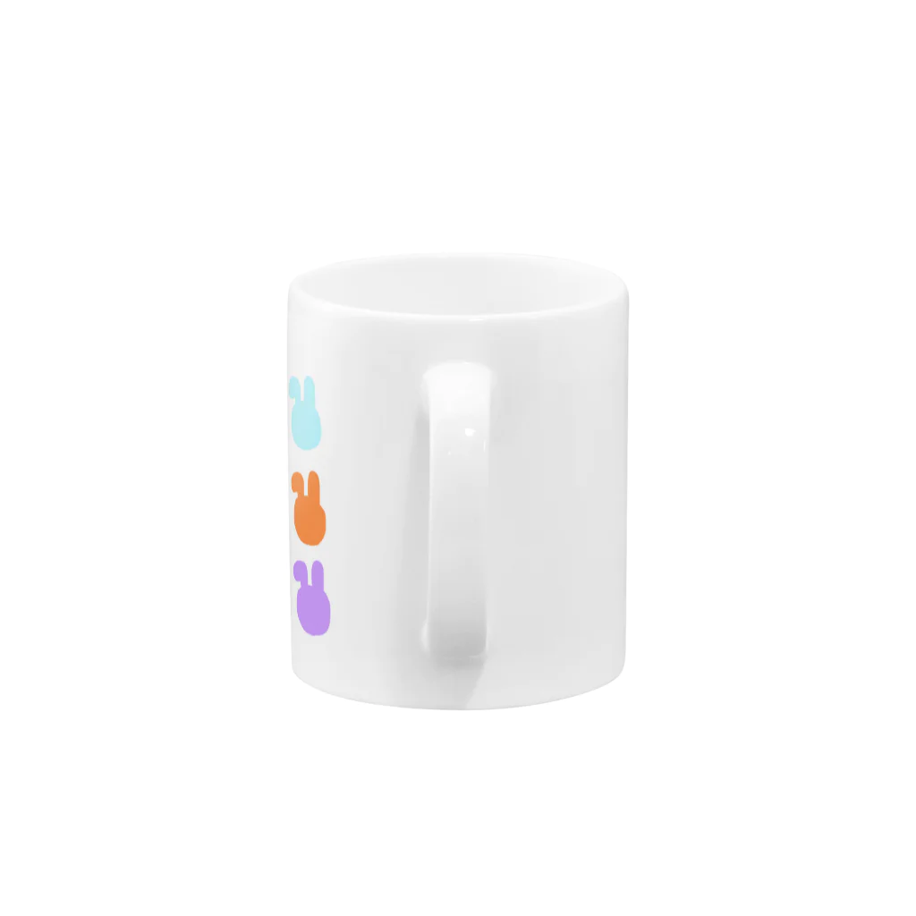 キョロ̤ᙏ̤̫aru♡♡のシルエットうさぎ Mug :handle