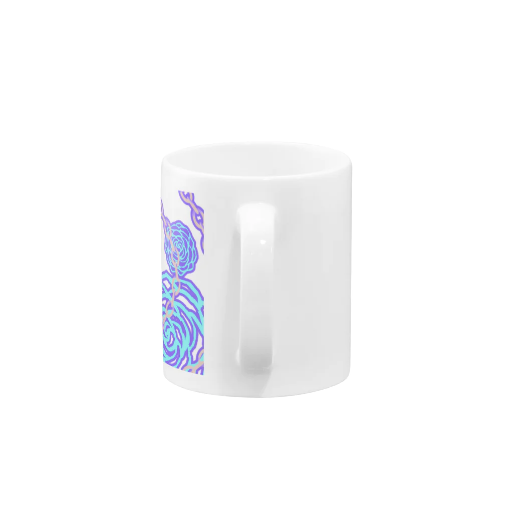  しゃらの鎖に包まれた薔薇 Mug :handle