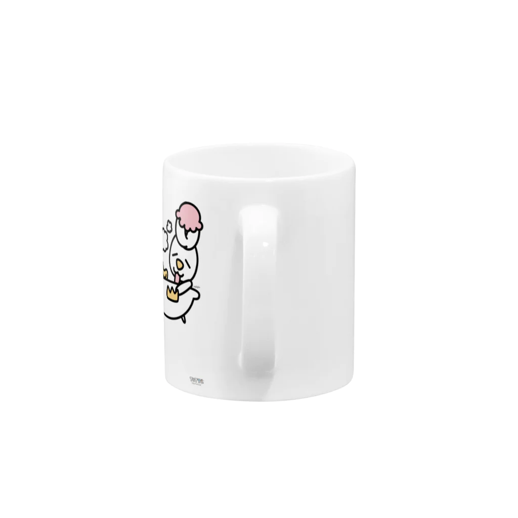 ジージョのデカ文字わんこ「ゆ」 Mug :handle