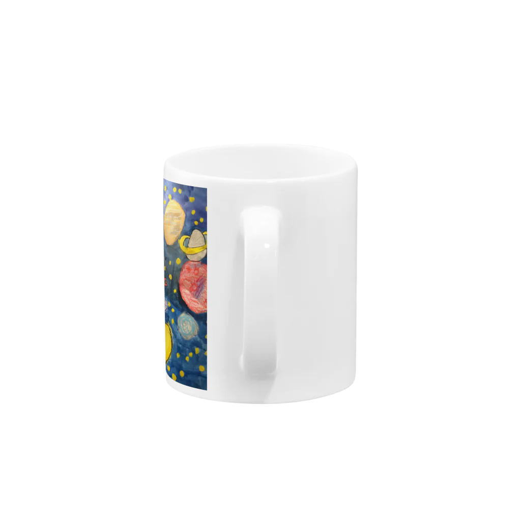 mackeyのこどもの頭の中の宇宙 Mug :handle