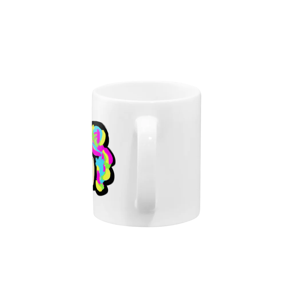 HANAGE WORKSのキャラ濃すぎピーポー Mug :handle