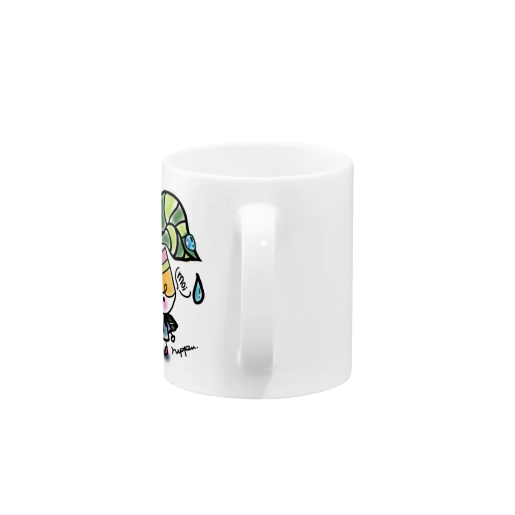 nuppuのTsubomiちゃん　雨も大好きシリーズ　W Mug :handle