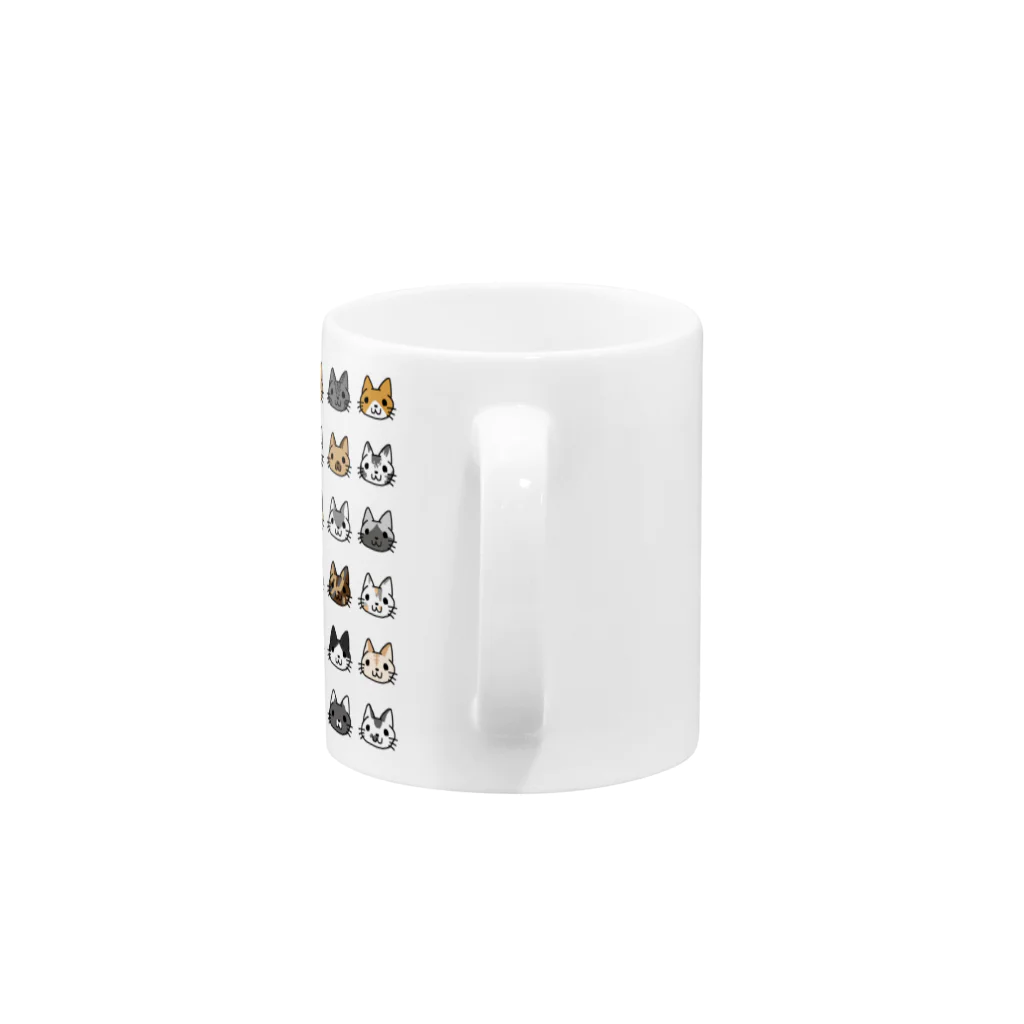 ラクガキのんびりのねこだらけ Mug :handle