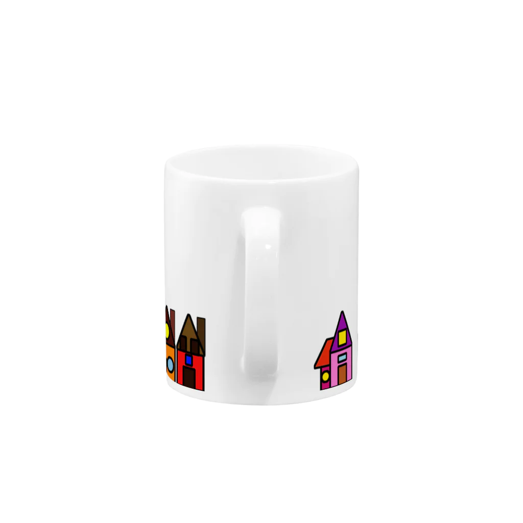 Yokokkoの店のColorful Buildings Mug :handle